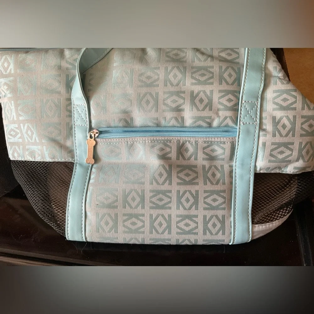 Union Rich:KK pack & paw pet carrier bag for small dogs with handles teal color